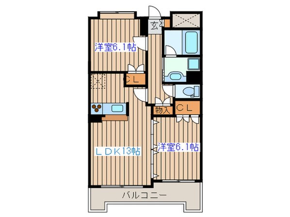 東仙台五番館の物件間取画像